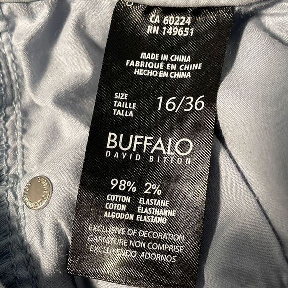 Buffalo David Bitton light blue Daily mid-rise stretch skinny ankle grazer 16/36 - Picture 9 of 11
